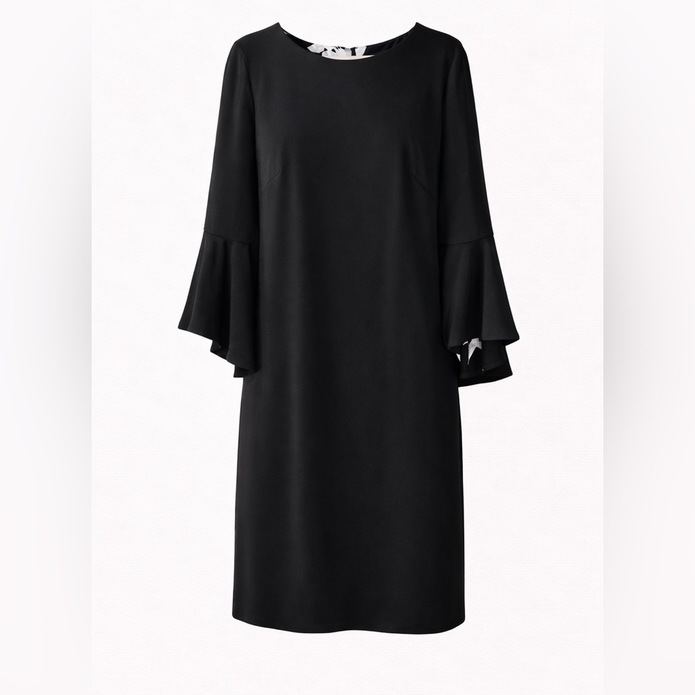 Liz Claiborne Black Shift Dress | Size 18 | Flutter Sleeve
